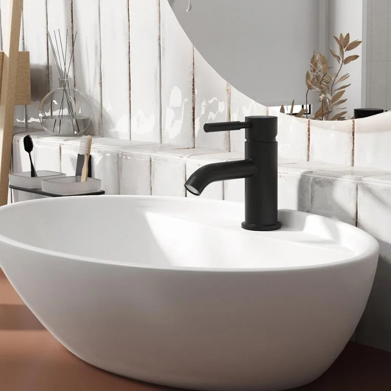 Смеситель для раковины Wasserkraft Gollach 3305 черный soft-touch Sancos — официальный сайт