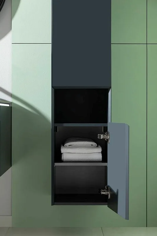 Шкаф-пенал для ванной Allen Brau Infinity 35 R подвесной, антрацит матовый Sancos — официальный сайт