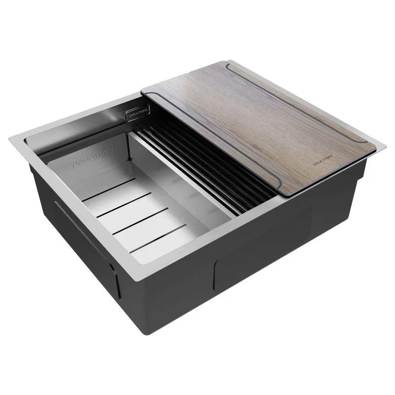 Мойка кухонная Paulmark Next-Multi Sink 54 UNI PM785445-L-BS брашированная нержавеющая сталь Sancos — официальный сайт