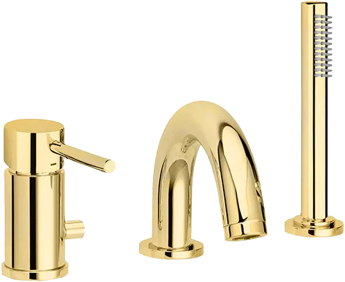 Смеситель на борт ванны Paffoni Light LIG047HG, медовое золото Sancos — официальный сайт