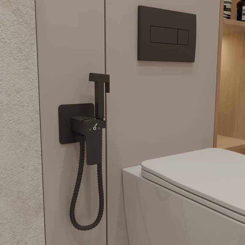 Гигиенический душ Oliveeka D OL-829003-MB С ВНУТРЕННЕЙ ЧАСТЬЮ, черный матовый Sancos — официальный сайт