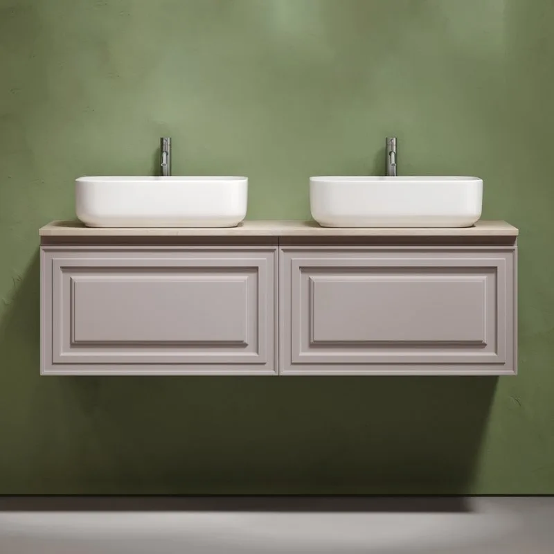 Тумба с раковиной Sancos Very 140 doha soft, столешница бежевая TT140A2X, раковина CN5043 Sancos — официальный сайт