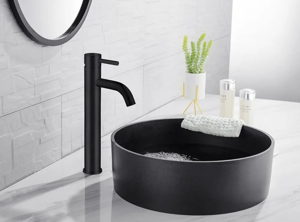 Смеситель для раковины Abber Wasser Kreis AF8111B черный Sancos — официальный сайт
