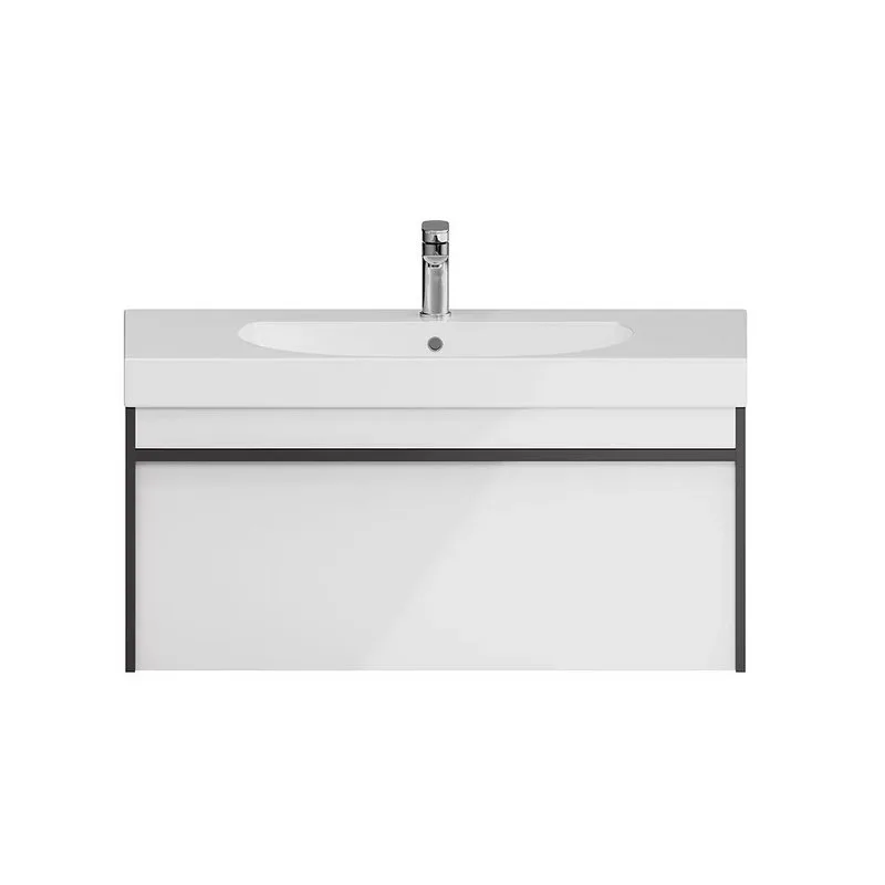 Тумба под раковину без столешницы KERAMA MARAZZI Modula 100 подвесная, арабика, глянцевая белая Sancos — официальный сайт
