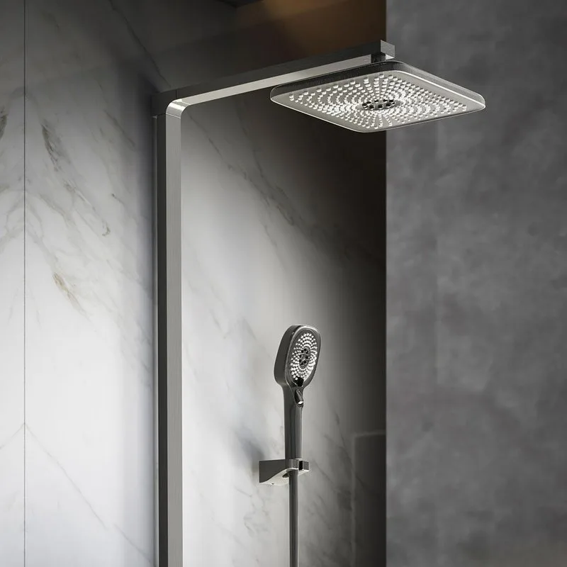 Душевая стойка Vincea Inspire VSFS-3I13TGM, с термостатом, вороненая сталь Sancos — официальный сайт