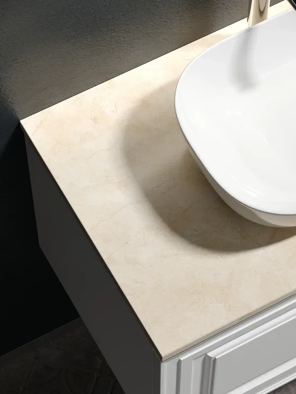 Тумба с раковиной Sancos Very 80 см, bianco, столешница бежевая, раковина CN6009 Sancos — официальный сайт
