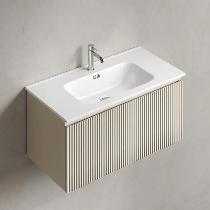 Тумба под раковину Sancos Snob R 1.0 90 подвесная Beige soft (капучино), SNR1.090CE Sancos — официальный сайт