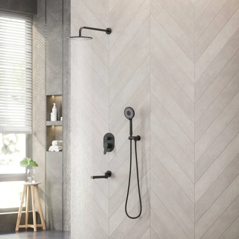 Душевой комплект Berges Nardis 3R 071014, С ВНУТРЕННЕЙ ЧАСТЬЮ, черный матовый Sancos — официальный сайт