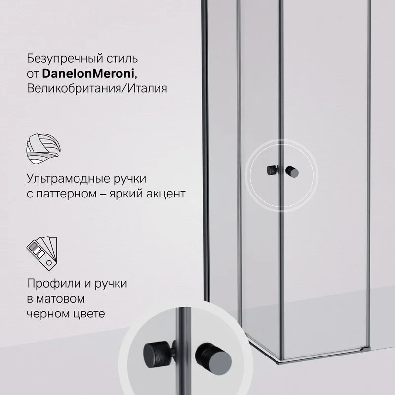 Душевой уголок AM.PM X-Joy W94G-403-9090-BТ 90х90 см, профиль черный матовый Sancos — официальный сайт