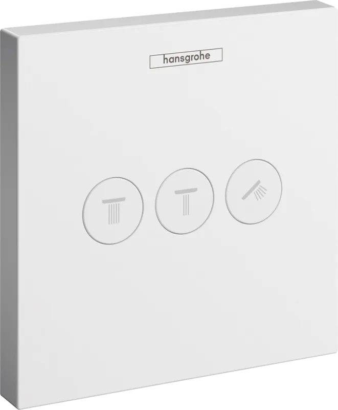 Переключатель потоков Hansgrohe ShowerSelect 15764700 на три потребителя, матовый белый Sancos — официальный сайт