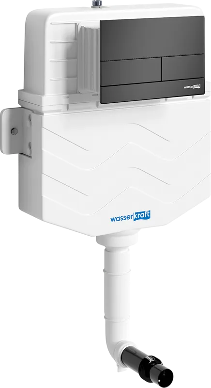 Смывной бачок скрытого монтажа Wasserkraft Aller 10TLT.031.ME.MB04, с кнопкой смыва черной матовой Sancos — официальный сайт