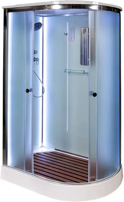 Душевая кабина DTO D102SL 120х80, LED, профиль хром, стекло матовое Sancos — официальный сайт