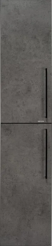 Шкаф-пенал для ванной Brevita Rock L, бетон темно-серый