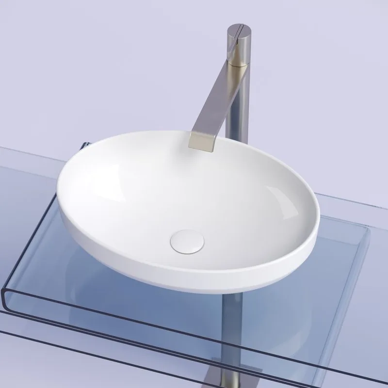 Накладная раковина Ceramicanova Element CN6056 белая глянцевая Sancos — официальный сайт