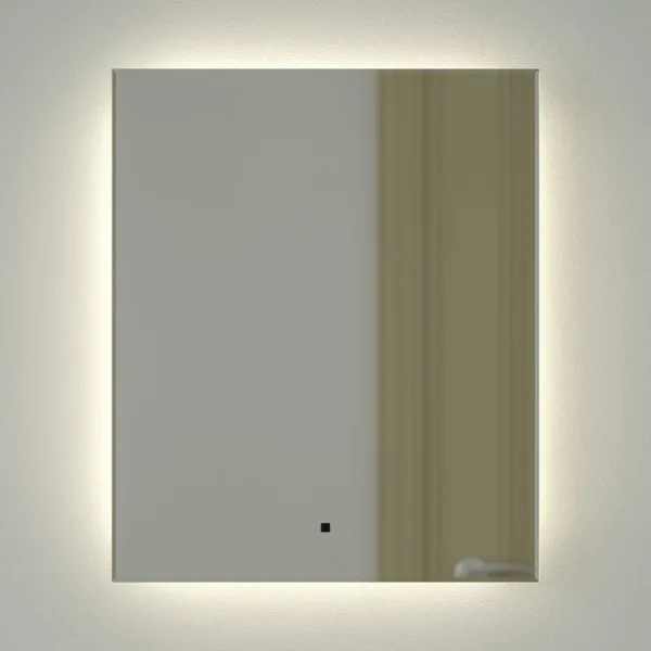 Зеркало Defesto Glow DF 2503R 50х60 с LED-подсветкой, 4 500 K, инфракрасный выключатель