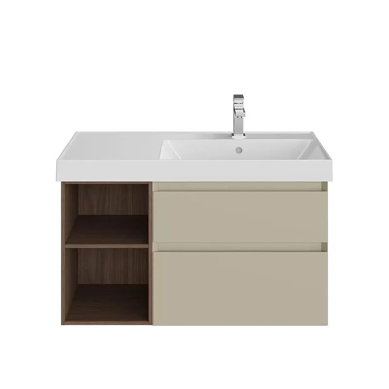 Тумба под раковину без столешницы KERAMA MARAZZI Cubo 90, правая подвесная, с ящиками и полкой, лимо Sancos — официальный сайт