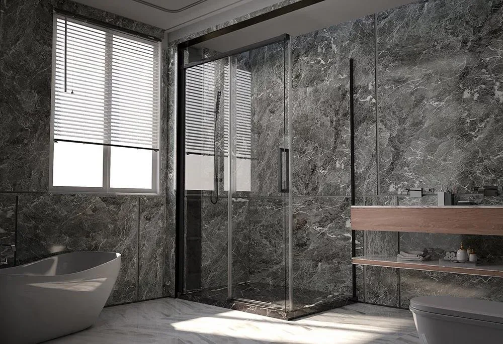 Душевой уголок Veconi Premium Trento PTC-SP-40B 120x80, профиль черный матовый, стекло прозрачное Sancos — официальный сайт