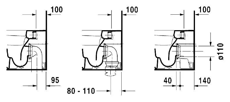 Унитаз приставной напольный Duravit DuraStyle 2150090000 Sancos — официальный сайт