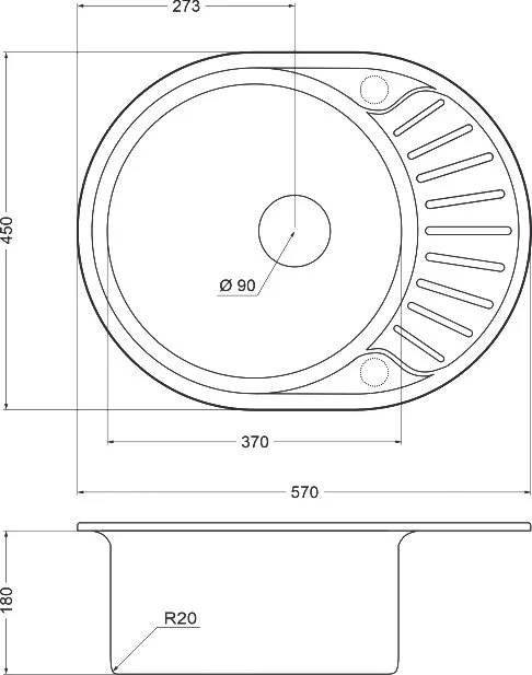 Мойка кухонная Emar Steel 5745 Sancos — официальный сайт