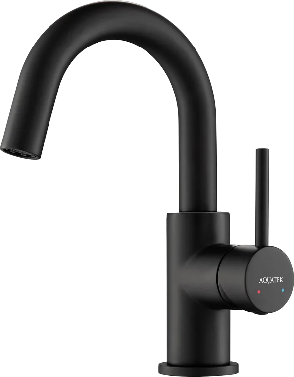 Смеситель для раковины AQUATEK Европа AQ1307MB матовый черный Sancos — официальный сайт