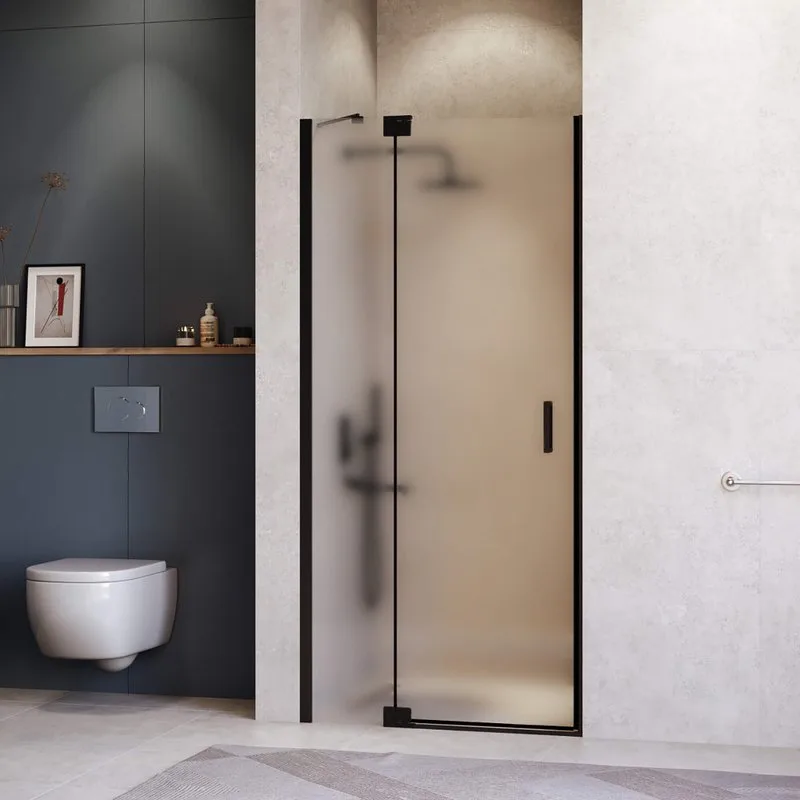 Душевая дверь в нишу RGW Hotel HO-014-B 1000х2000 профиль черный, стекло матовое Sancos — официальный сайт