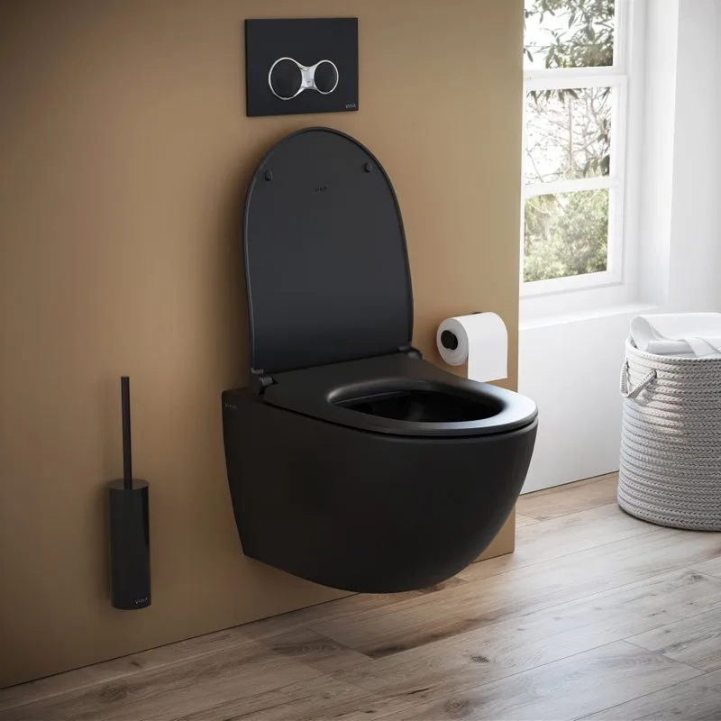 Крышка-сиденье VitrA Sento 120-483-009 с микролифтом, матовая черная Sancos — официальный сайт