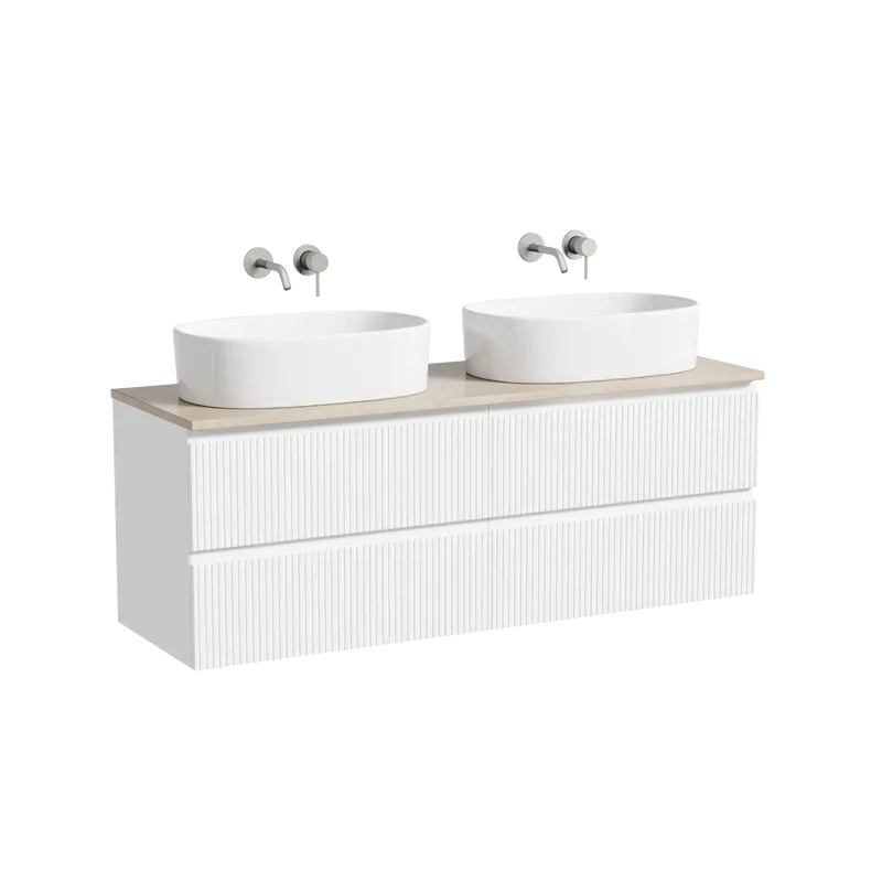 Тумба с раковиной Sancos Snob T 140 bianco, столешница бежевая TT140A2, раковина CN6075 Sancos — официальный сайт