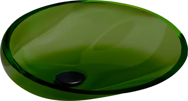 Накладная раковина Abber Kristall AT2812 emerald, зеленая Sancos — Оригинал