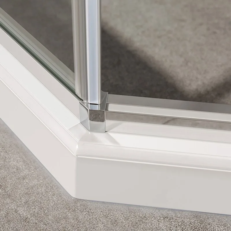 Душевой уголок Vincea Slim-U VSP-2SU900CL 90x90 см, профиль хром, стекло прозрачное Sancos — официальный сайт