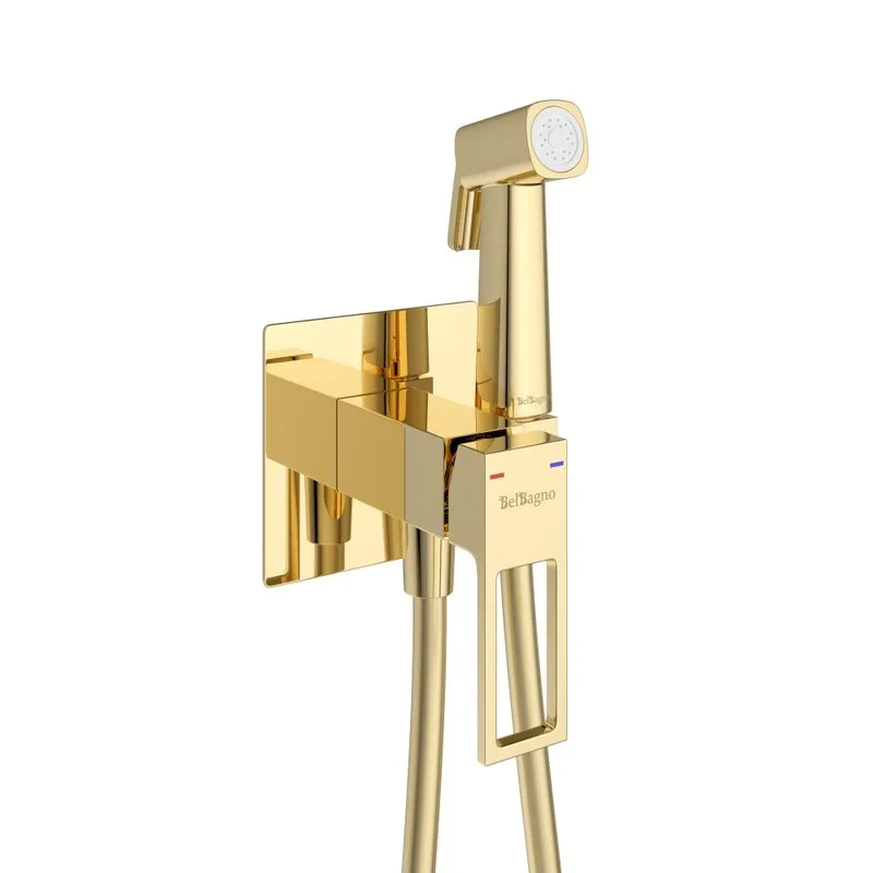 Гигиенический душ BelBagno Luce LUC-HGN-ORO, со смесителем, золото Sancos — официальный сайт