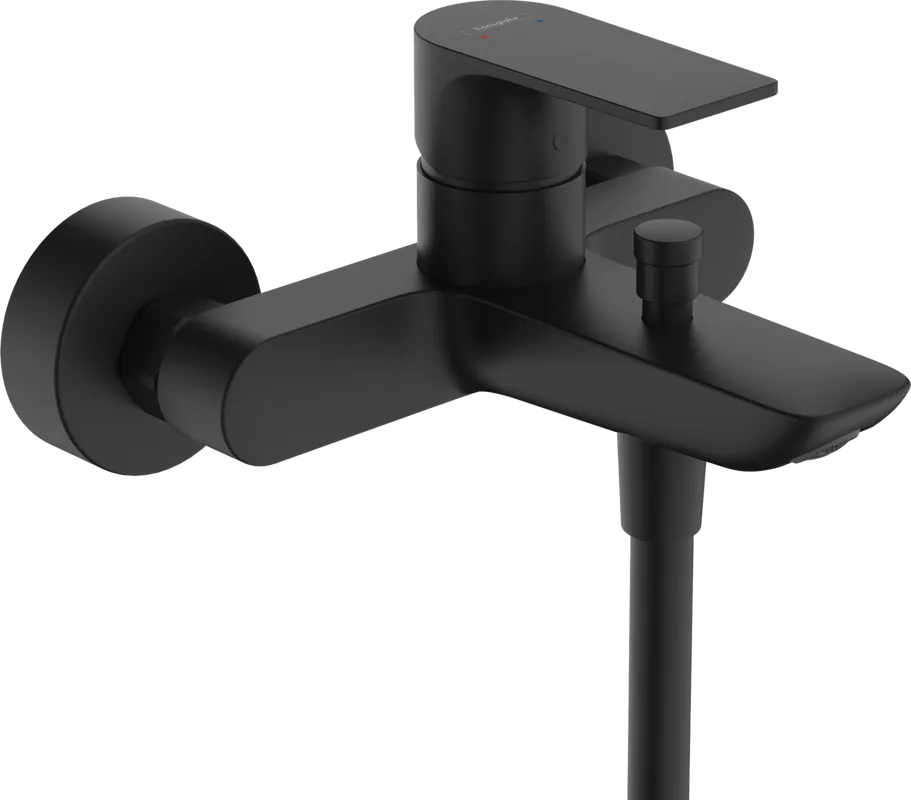 Смеситель для ванны с душем Hansgrohe Rebris E 72450670, черный матовый Sancos — официальный сайт