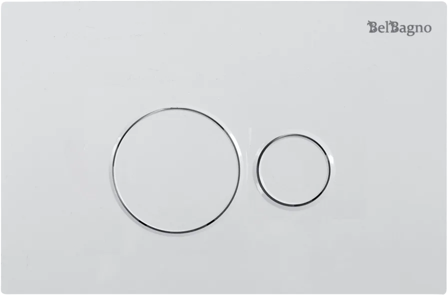 Комплект BelBagno BB026/BB082BL, с кнопкой смыва белой глянцевой Sancos — официальный сайт