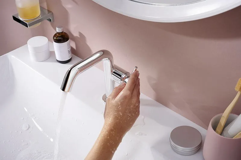 Смеситель для раковины Hansgrohe Tecturis S 73320000 хром Sancos — официальный сайт