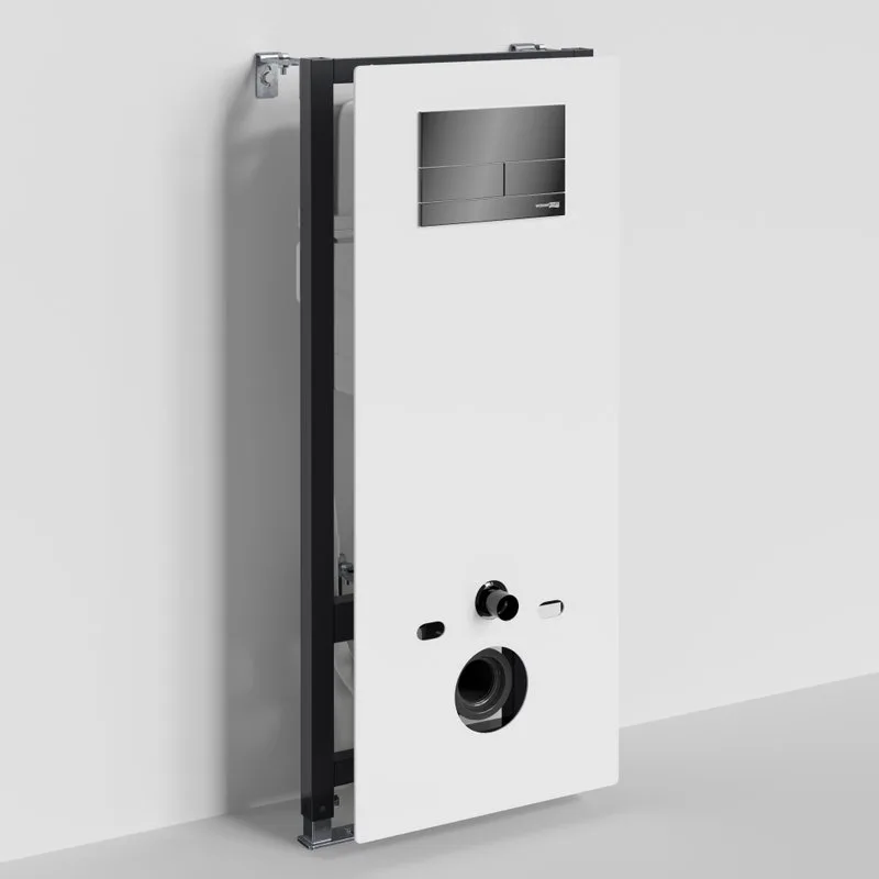 Система инсталляции для унитазов Wasserkraft Abens 20TLT.010.ME.WH.PB04, с кнопкой смыва черной Sancos — официальный сайт