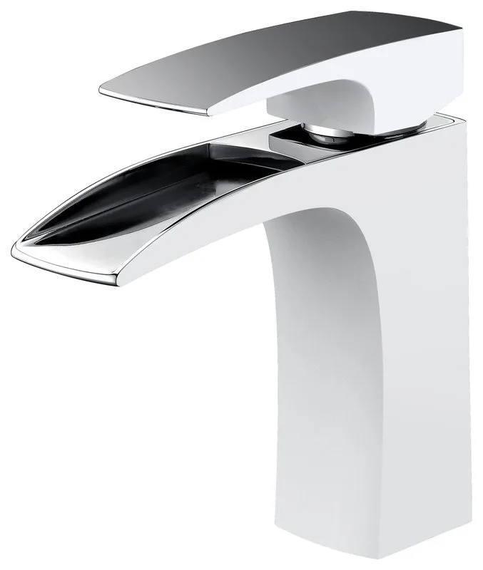Смеситель для раковины AltroBagno Cascata 0111 BiCr белый, хром Sancos — официальный сайт
