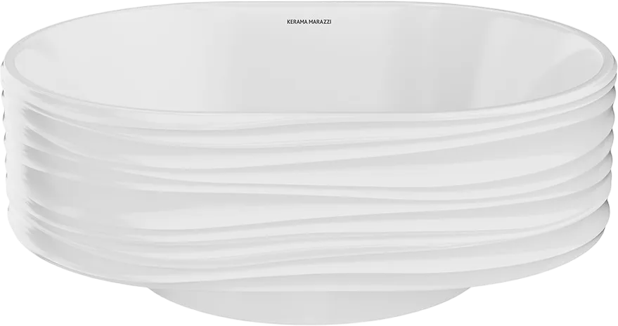 Накладная раковина KERAMA MARAZZI Sabbia 50 белая глянцевая Sancos — официальный сайт