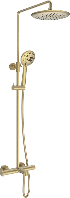 Душевая стойка Vincea Desire VSFS-1D1TBG, с термостатом, брашированное золото Sancos — официальный сайт