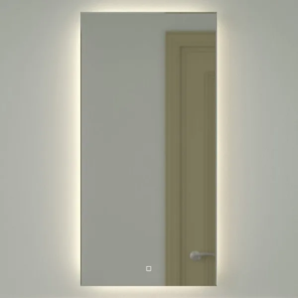 Зеркало Defesto Glow DF 2505S 50х100 с LED-подсветкой, 4 500 K, сенсорный выключатель