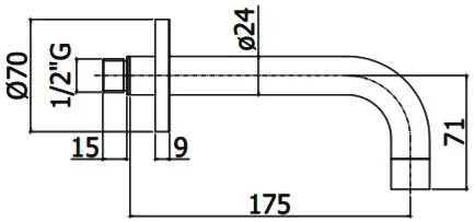 Излив Paffoni Light ZBOC139HG для ванны, медовое золото Sancos — официальный сайт