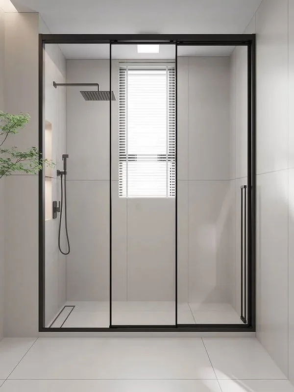 Душевая дверь в нишу Veconi Premium Prato 300 B-L 100, профиль матовый черный, стекло прозрачное Sancos — официальный сайт