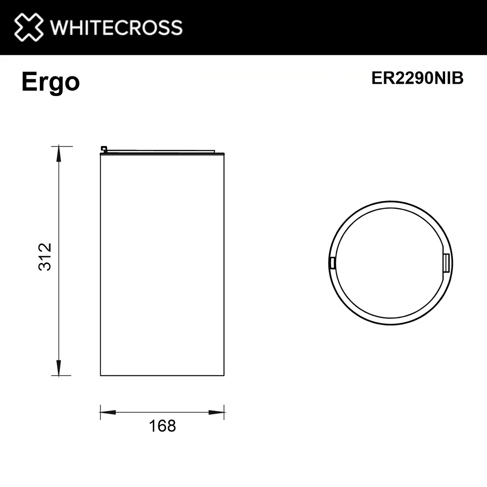 Мусорное ведро WHITECROSS Ergo ER2290NIB 4 л, брашированный никель Sancos — официальный сайт