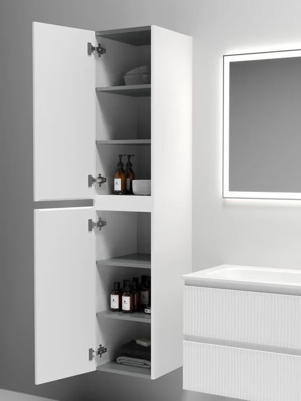 Шкаф-пенал для ванной Sancos Snob T 35 см, универсальный, Bianco (белый) Sancos — официальный сайт