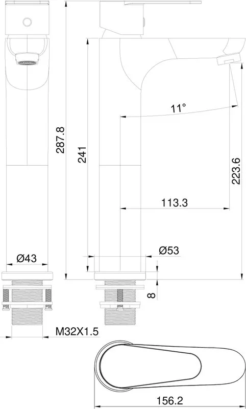 Смеситель для раковины Wonzon & Woghand WW-A40232-BG брашированное золото Sancos — официальный сайт