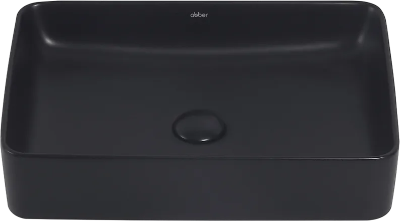 Накладная раковина Abber Rechteck AC2207MB матовая черная Sancos — официальный сайт