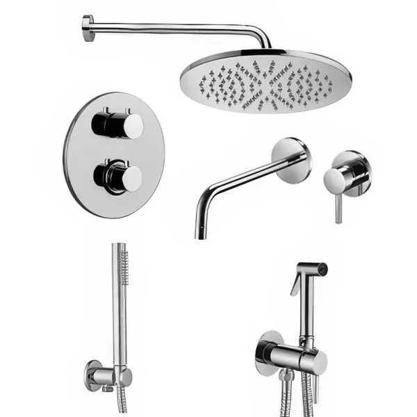 Комплект для ванной Paffoni Light KITZLIQ018CR006 С ВНУТРЕННЕЙ ЧАСТЬЮ, хром Sancos — Оригинал
