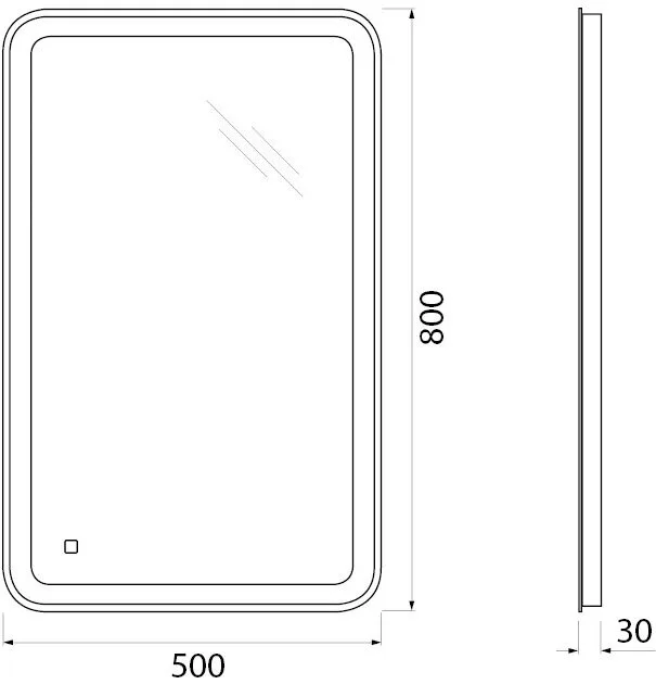Зеркало BelBagno SPC-MAR-500-800-LED-TCH Sancos — официальный сайт