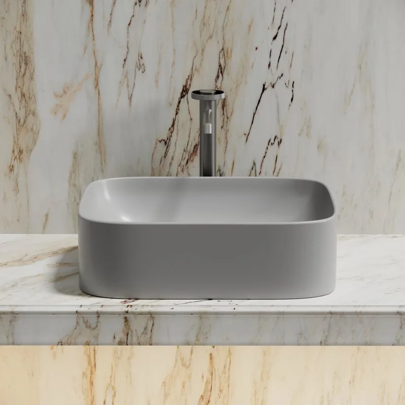 Накладная раковина Ceramicanova Element CN6052MSG серая матовая Sancos — официальный сайт