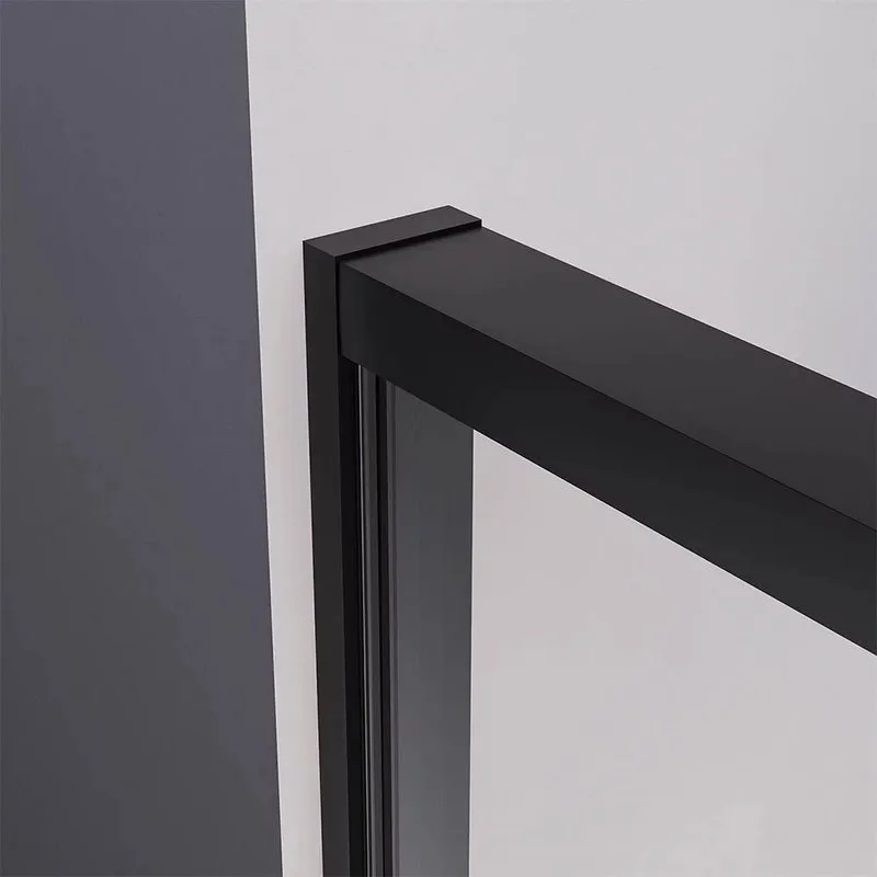 Душевая дверь в нишу Veconi Premium Prato 300 B-L 100, профиль матовый черный, стекло прозрачное Sancos — официальный сайт