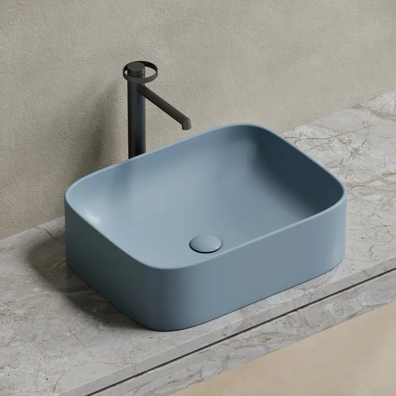 Накладная раковина Ceramicanova Element CN6052MHL серо-голубая матовая Sancos — официальный сайт