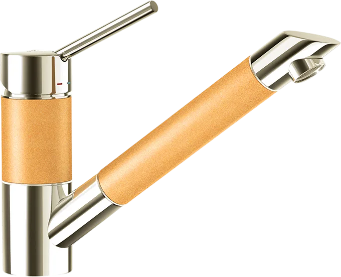 Смеситель для кухни Schock Cristalite SC-200-D выдвижной излив, оранжевый Sancos — официальный сайт